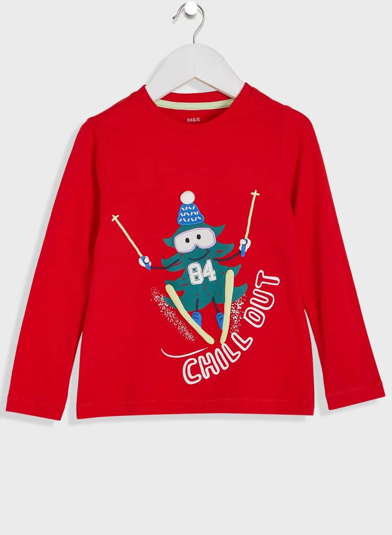Marks & Spencer Kids 3 Pack Printed T-Shirt