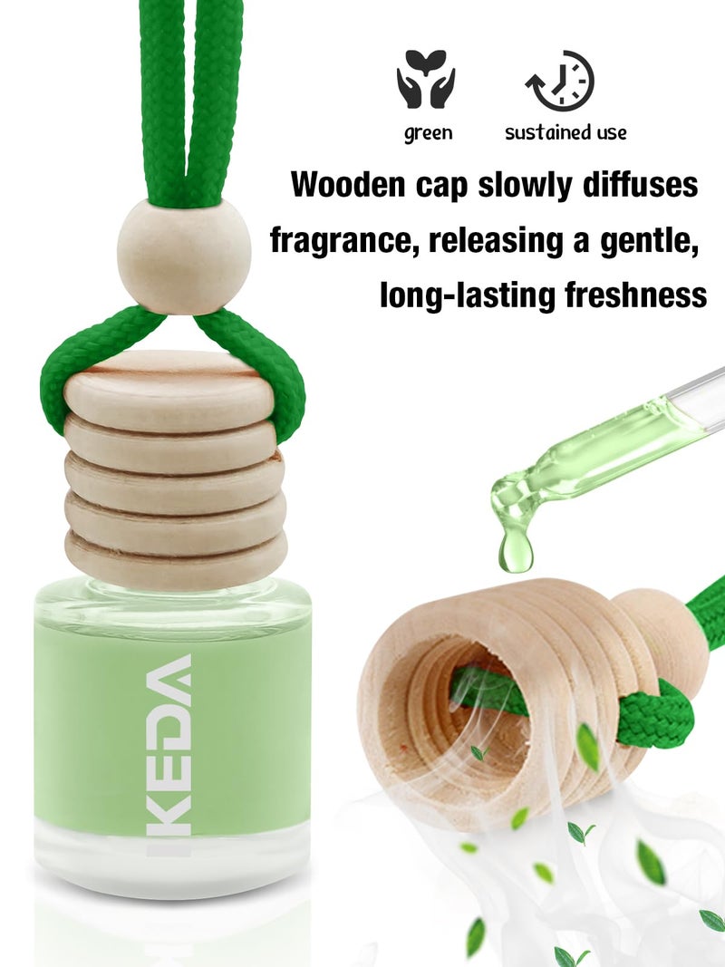 Ikeda Car Air Freshener: Hanging Car Smell Air Freshener | 10ml Hanging Car Perfume | Long Lasting Fragrance | Strong Scents Diffuser for Auto Home (Green tea|Circular) - Image 2