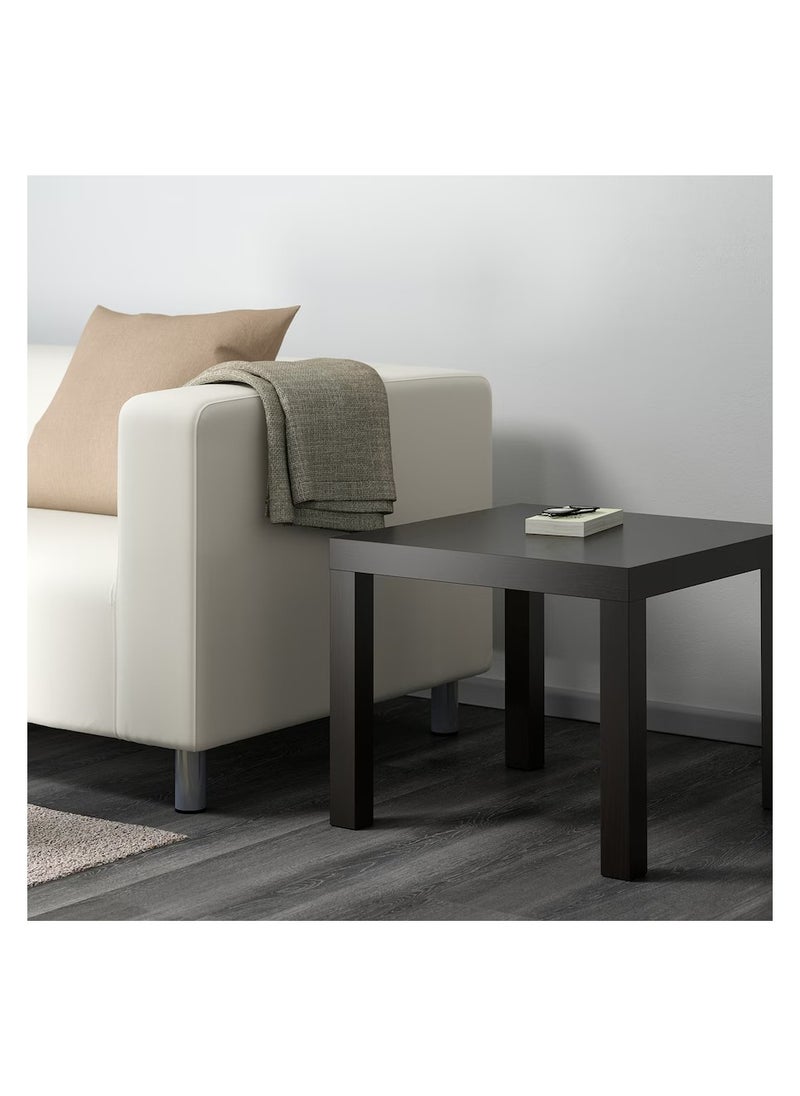 Generic - Lack Side Table - Small Table - Coffee Table Particleboard & Fibreboard Black-Brown 55x45x55 cm - Image 1