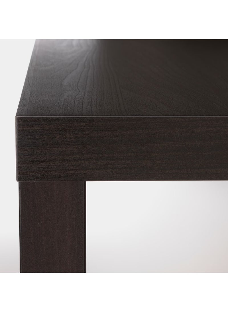 Generic - Lack Side Table - Small Table - Coffee Table Particleboard & Fibreboard Black-Brown 55x45x55 cm - Image 1