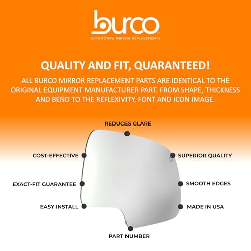 BURCO مرآة جانبية بديلة للركاب اليمنى من بوركو 3639 لسيارة هوندا CR-V (1997 1998 1999 2000 2001 2002 2003 2004 2005 2006) - Image 4