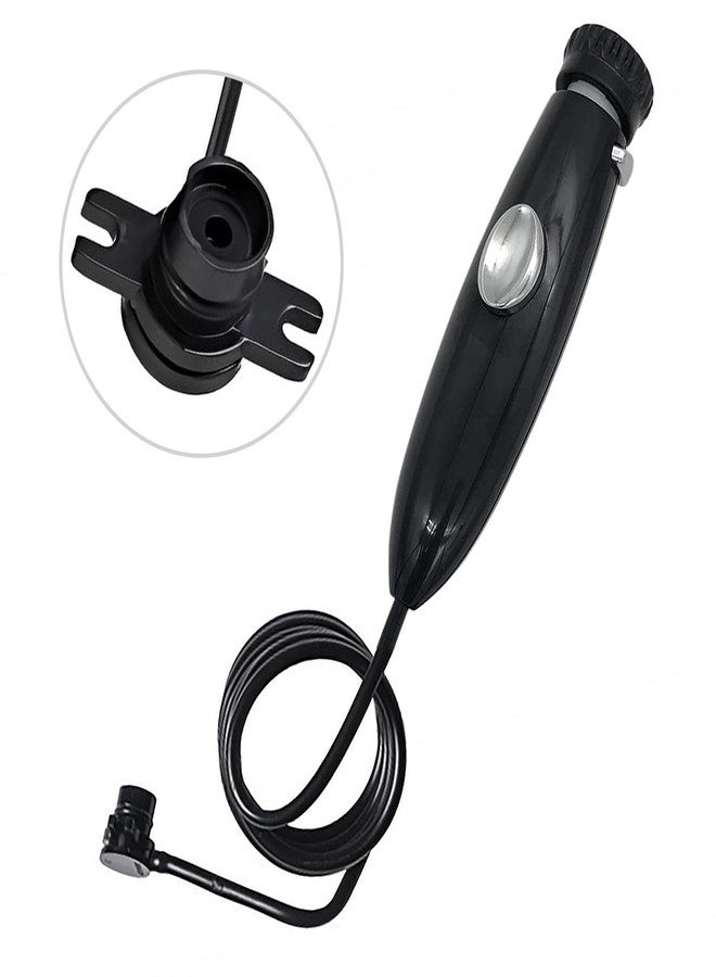 RAXSEG ملحقات العناية بالفم من RAXSEG متوافقة مع جهاز Waterpik WP-100 و WP-900، طقم استبدال لجهاز تنظيف الأسنان المائي Ultra، عبوة من مقبض/خرطوم واحد (أسود) - Image 1