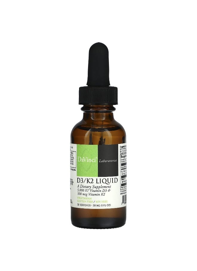 DaVinci Laboratories DaVinci Laboratories, D3/K2 Liquid, 1 fl oz (30 ml)  - Image 1
