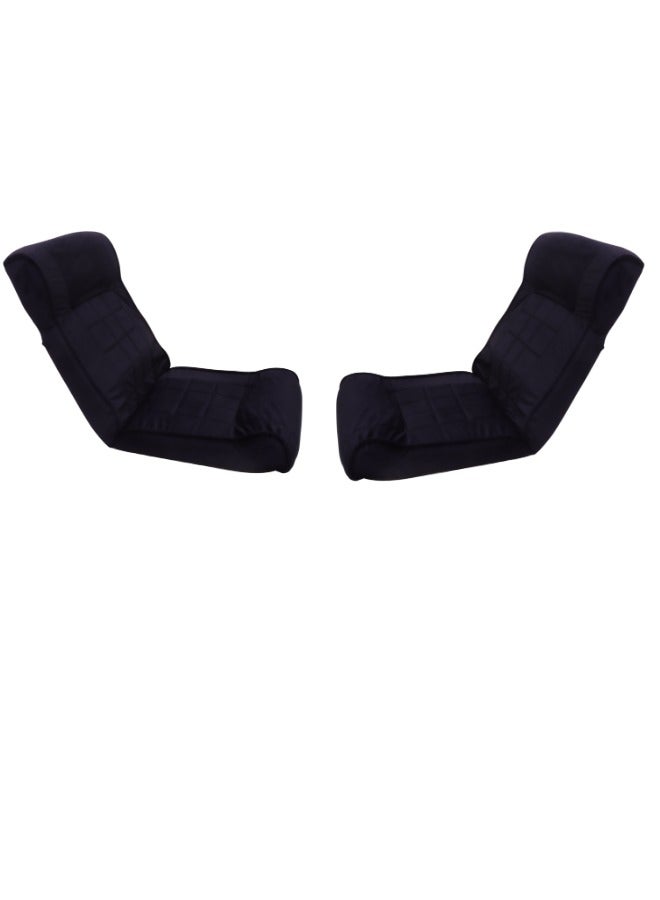 SMART HOME Folding Floor Chair with Fully Adjustable Backrest, Soft Velvet Upholstered Chair with Comfortable Inner Padding Suitable for Travel, Picnics, Camping and Outdoor Enjoyment - Image 4