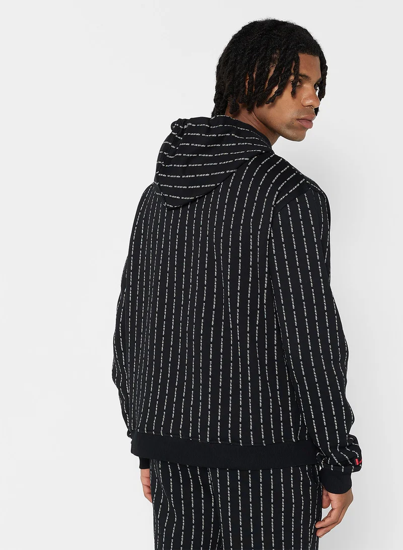 فوبو Varsity Logo Pinstripe Hoodie