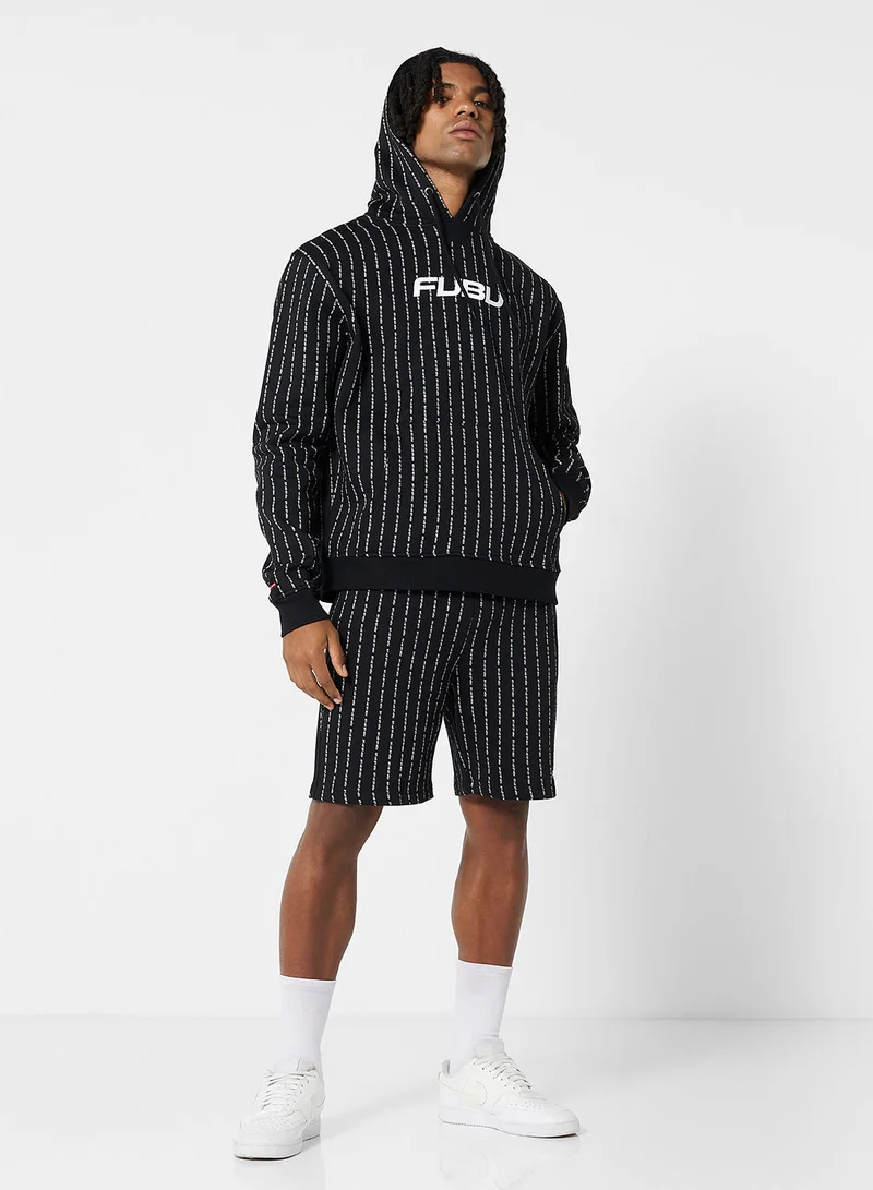 فوبو Varsity Logo Pinstripe Hoodie