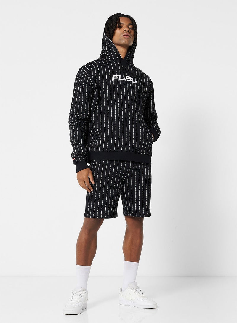 FUBU Varsity Logo Pinstripe Hoodie - Image 4