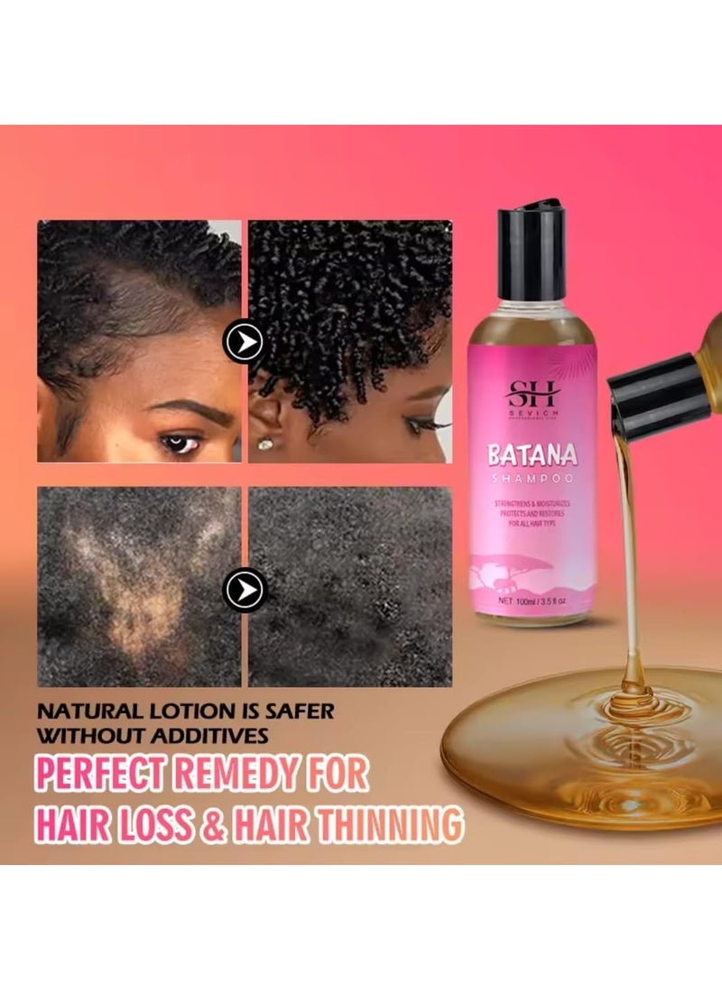 Sevich 100ml Batana Oil Shampoo Natural 100% Raw Batana Oil Hair Care Shampoo for Strengthens Nourishes Moisturizes Protects Restores Hair and Repair Damaged Hair Loss Hair Growth All Hair - Image 3
