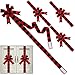 Ferraycle 6 Pcs Christmas Cabinet Ribbon Bows 78.8 Inch Buffalo Plaid Door Ribbons and Bows Decoration Checkered - Image 2