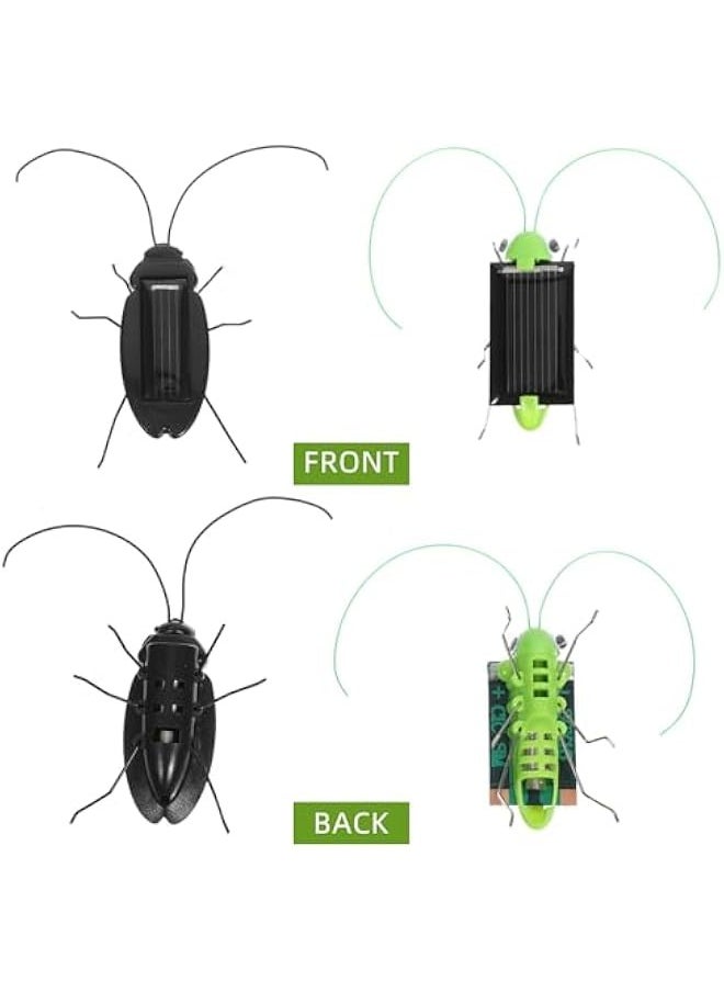 Generic - 6PCS Solar Powered Bugs Toys Lifelike Solar Crickets Grasshopper Insect Toys for Boys Girls - Fake Roaches Moving Solar Toys Simulation School Science Educational Toys - Image 1
