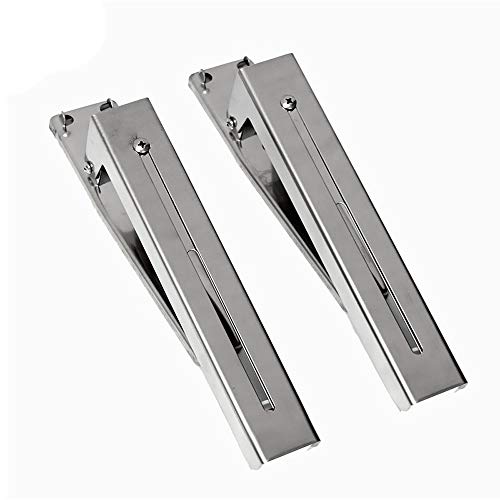 Hovico Universal Stainless Steel Microwave Mount Bracket, Support Frame Steel Foldable Stretch Shelf Rack Microwave Oven Wall Mount Bracket Stainless Silver - Image 5