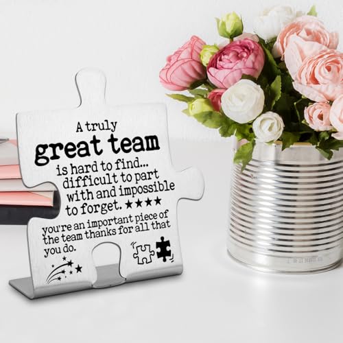 FOKCBOCM Inspirational Teamwork Office Decor, Team Gifts for Employees, Thank you Appreciation gifts for Team, Going Away Retirement Present for Coworker Boss, Teamwork Quotes Decorative Plaque-DX177 - Image 3
