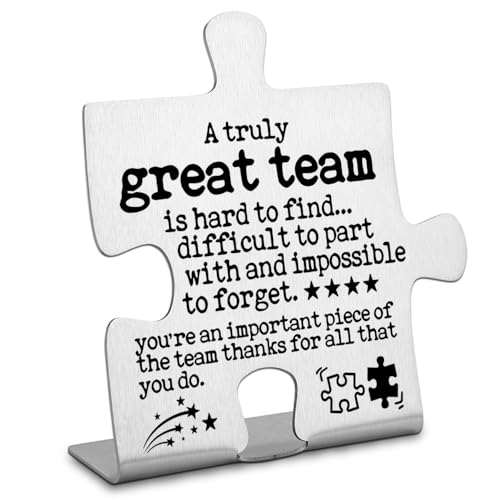 FOKCBOCM Inspirational Teamwork Office Decor, Team Gifts for Employees, Thank you Appreciation gifts for Team, Going Away Retirement Present for Coworker Boss, Teamwork Quotes Decorative Plaque-DX177 - Image 1