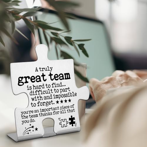 FOKCBOCM Inspirational Teamwork Office Decor, Team Gifts for Employees, Thank you Appreciation gifts for Team, Going Away Retirement Present for Coworker Boss, Teamwork Quotes Decorative Plaque-DX177 - Image 2
