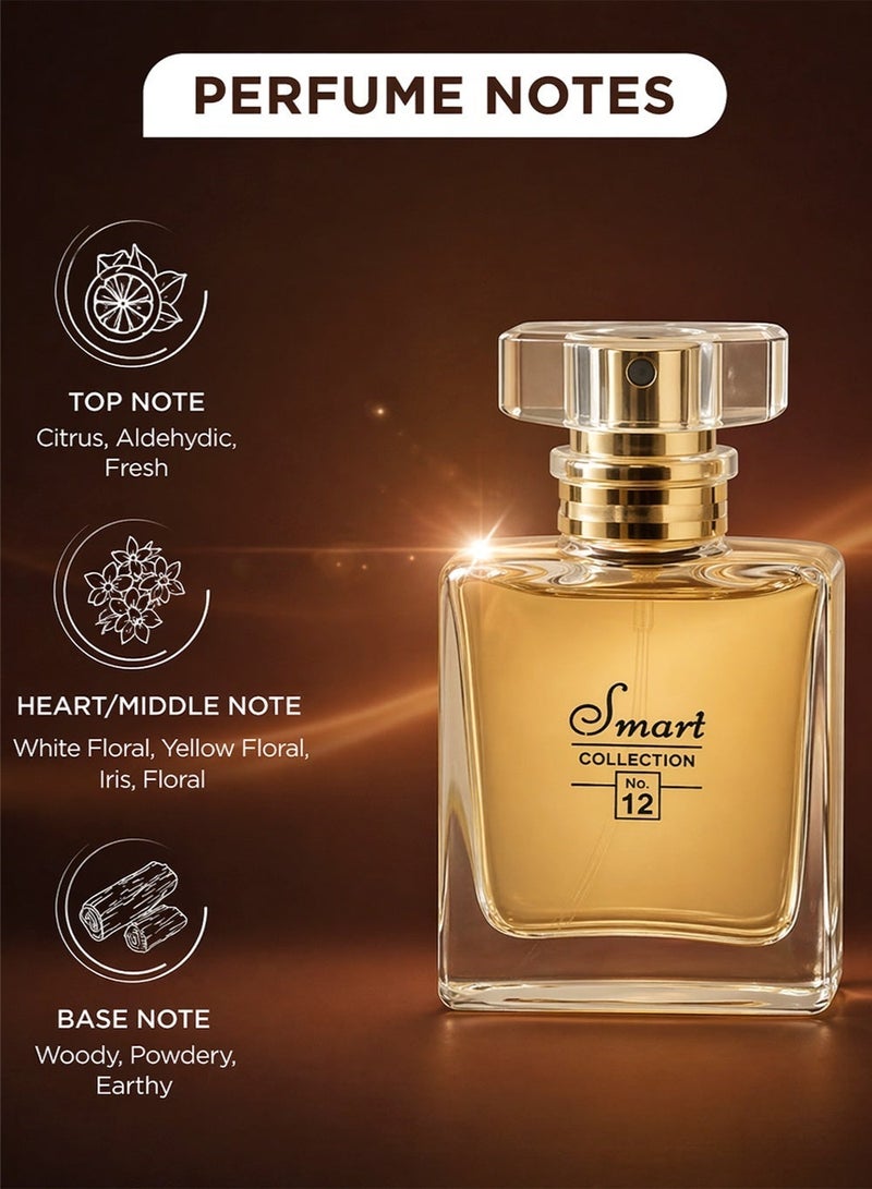 سمارت كولكشن  عطر نسائي - مجموعة سمارت رقم ١٢، ٢٥ مل، أو دو برفيوم | عطر نسائي يدوم طويلًا - نفحات خشبية وزهرية - Image 2