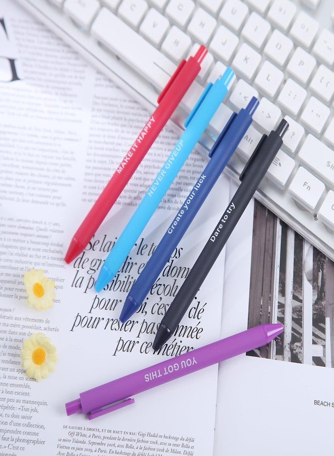 SYSDTTD SYSOTTD Colorful Ballpoint Pens Set, 14 Pastel and Vibrant Colors, Smooth Writing (MOTIVATIONAL STYLE) - Image 5