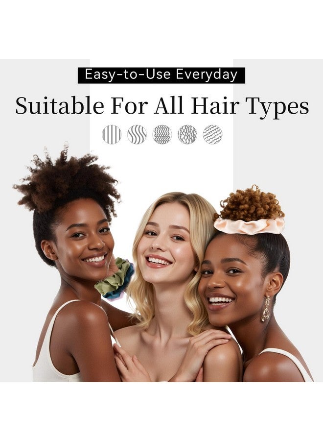 CHIROGRAPHY Mulberry Silk Hair Ties For Buns and Braids | Scrunchies for Frizz & Breakage Prevention Hair | Elastic Ponytail Holders for All Hair Types (Pack of 5) - Image 4