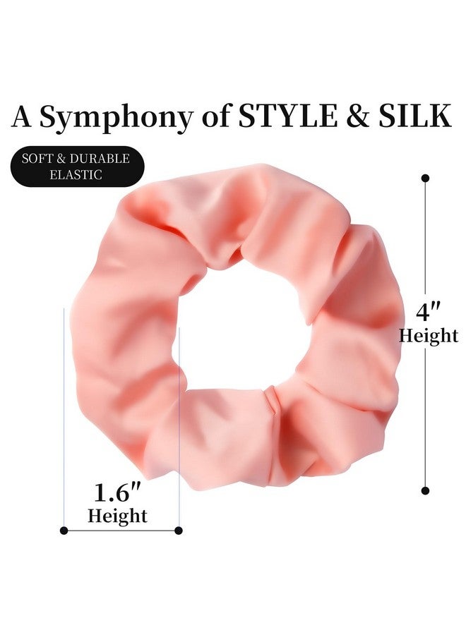 CHIROGRAPHY Mulberry Silk Hair Ties For Buns and Braids | Scrunchies for Frizz & Breakage Prevention Hair | Elastic Ponytail Holders for All Hair Types (Pack of 5) - Image 3
