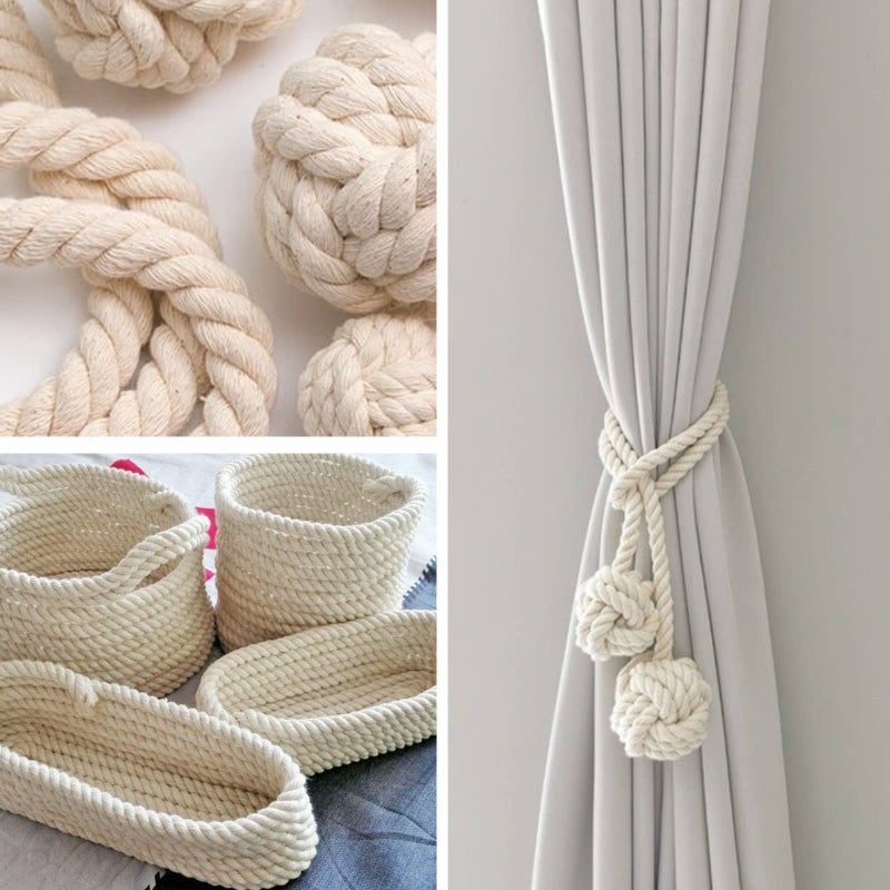 NOANTA Eucalyptus Macrame Cord 3mm x 109yards, Colored Macrame Rope Cotton Rope Macrame Yarn, Colorful Cotton Craft Cord for Wall Hanging, Plant Hangers, Crafts, Knitting - Image 5