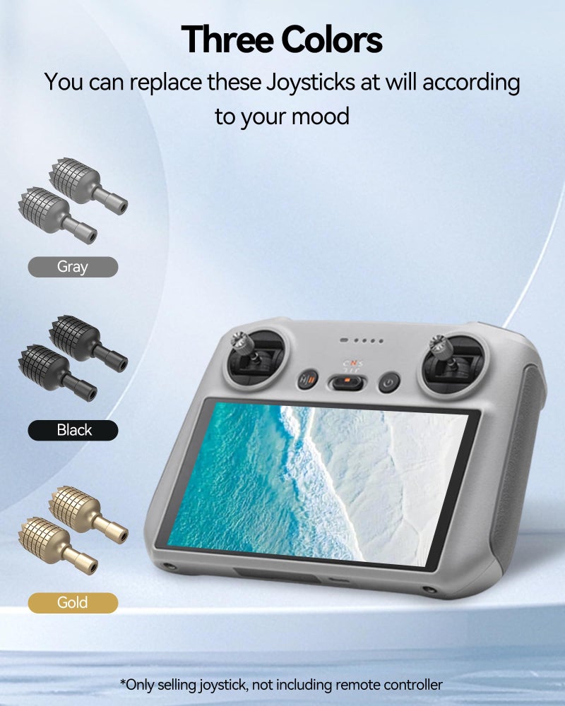 LKTOP 3 Pairs Mini 3/Mini 3 Pro/Mini 4 Pro/Mini 5 Pro/Air 3/Air 2S/Mavic 4 Pro/Mavic 3/Mavic 3 Pro/Mavic 3 Classic Remote Controller Sticks for DJI 𝗥𝗖/𝗥𝗖𝟮 Joystick Rocker Replacement Accessories - Image 4