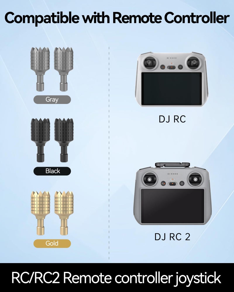 LKTOP 3 Pairs Mini 3/Mini 3 Pro/Mini 4 Pro/Mini 5 Pro/Air 3/Air 2S/Mavic 4 Pro/Mavic 3/Mavic 3 Pro/Mavic 3 Classic Remote Controller Sticks for DJI 𝗥𝗖/𝗥𝗖𝟮 Joystick Rocker Replacement Accessories - Image 3