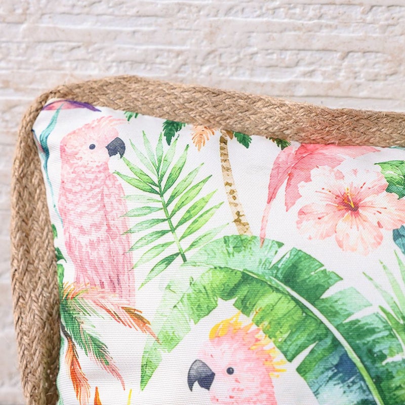 DANUBE HOME Lumber Pillow With Zipper 30X50Cm - Tropical Murmur, Multicolour, Tropical Lumbar Accent Pillow, 100% Polyester, For Balcony Seating, Garden Benches - Image 3