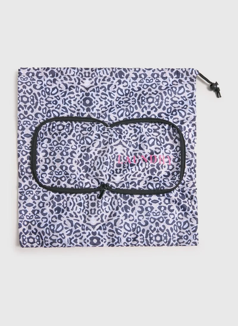 Matalan Leopard Laundry Bag Black