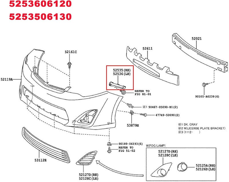 DEMULAX Front Bumper Retainer Brackets for Toyota Camry 2012-2014 - Image 3