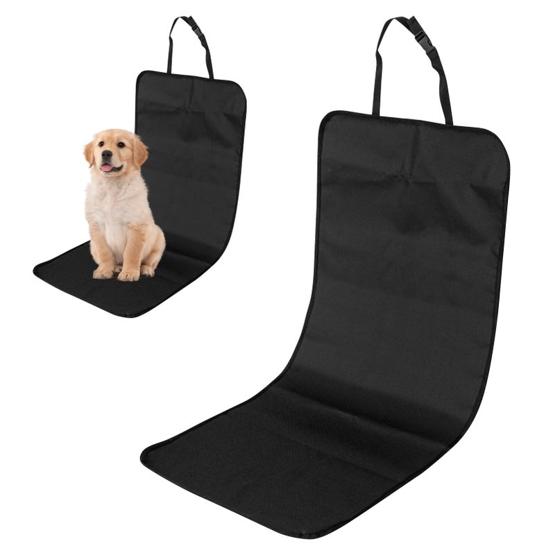 Car Seat Cover for Dogs, Black Dog Car Seat Cover, Waterproof Single Nonslip Front Seats Protector, Universal Fit with Buckles Scratch Resistant Oxford Fabric for Cars SUVs Sedans