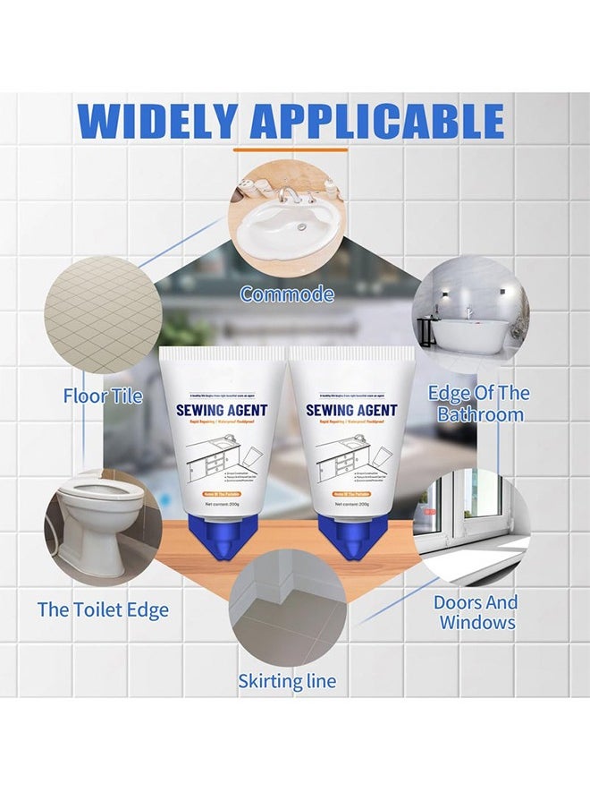 Tile Grout Paint Cement Crack Filler Grout Sealer for Shower Tile Floor Tile and More Complete Solution for Filling Cracks and Gaps in Tile Surfaces Easy and Safe to Use White