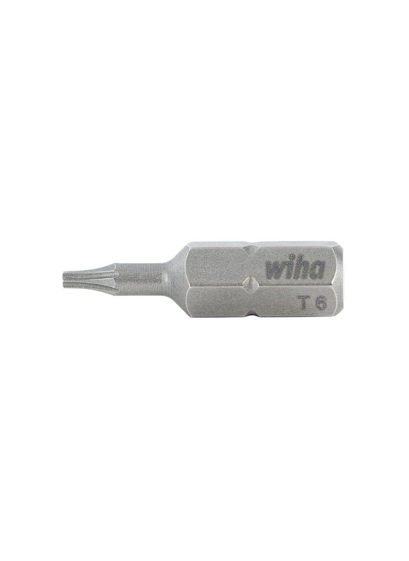 Wiha Wiha 71506 Torx Insert Bits 14Inch Hex Drive T6 by 25 mm 10Pack  - Image 1