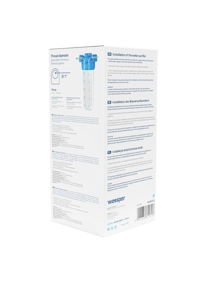 فلتر مبدئي للمياه من ويسبر 3/4 بوصة — جسم فلترة مع خرطوشة إسفنجية - Image 2