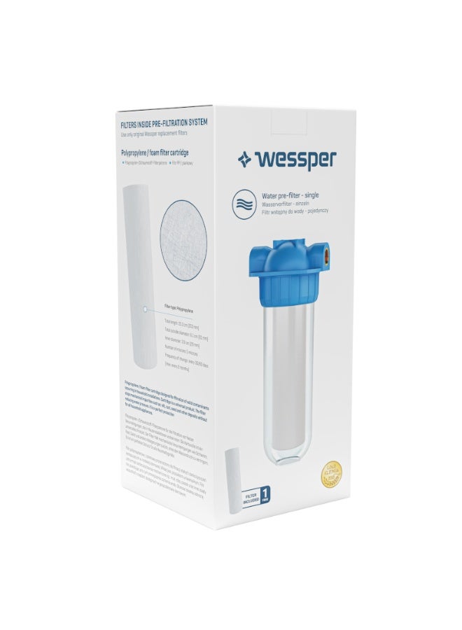 فلتر مبدئي للمياه من ويسبر 3/4 بوصة — جسم فلترة مع خرطوشة إسفنجية - Image 3