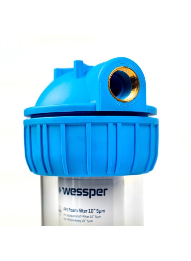 فلتر مبدئي للمياه من ويسبر 3/4 بوصة — جسم فلترة مع خرطوشة إسفنجية - Image 5