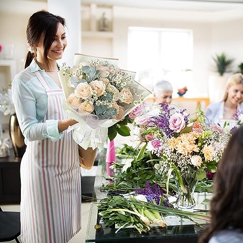 Just Flowers Waterproof Floral Wrapping Paper Roll Sheet, Florist Bouquet Supplies (Pack of 15 Rose Gold Edge Multicoloured Bouquet Wrapping Paper) - Image 4