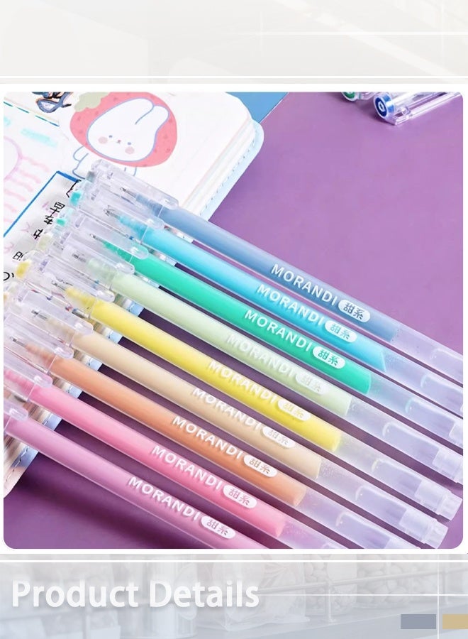 Languo 12 PCS Morandi Color Gel Pens Set, 0.6mm Fine Point Journaling Pens, Sweet Series Pastel Colored Drawing Marker for School Supplies and Scrapbooking - Image 5