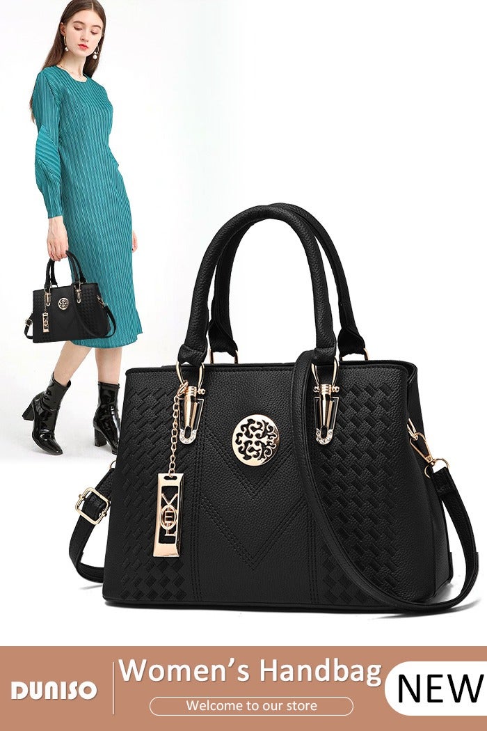 DUNISO Fashion Handbag for Women with Removable Shoulder Strap Large Capacity Tote Shoulder Bag Elegant Ladies Satchel Bag for Office Travel - Image 1