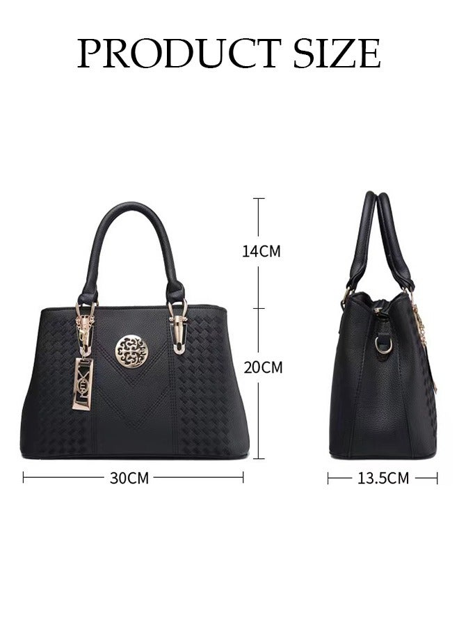 DUNISO Fashion Handbag for Women with Removable Shoulder Strap Large Capacity Tote Shoulder Bag Elegant Ladies Satchel Bag for Office Travel - Image 2