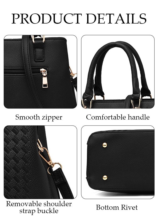 DUNISO Fashion Handbag for Women with Removable Shoulder Strap Large Capacity Tote Shoulder Bag Elegant Ladies Satchel Bag for Office Travel - Image 3