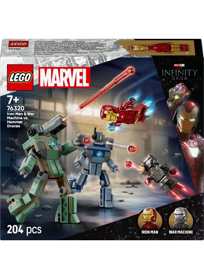 LEGO Marvel Iron Man & War Machine Vs. Hammer Drones 76320 Toy Building Set - Image 2