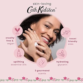 Cath Kidston مجموعة كاث كيدستون لمرطب اليدين 3 × 30 مل معطر وم infused بزيوت أساسية زبدة الشيا بحجم الجيب والسفر ونباتي وخالي من القسوة هدية جمال لها مجموعة كرنفال باريد - Image 4