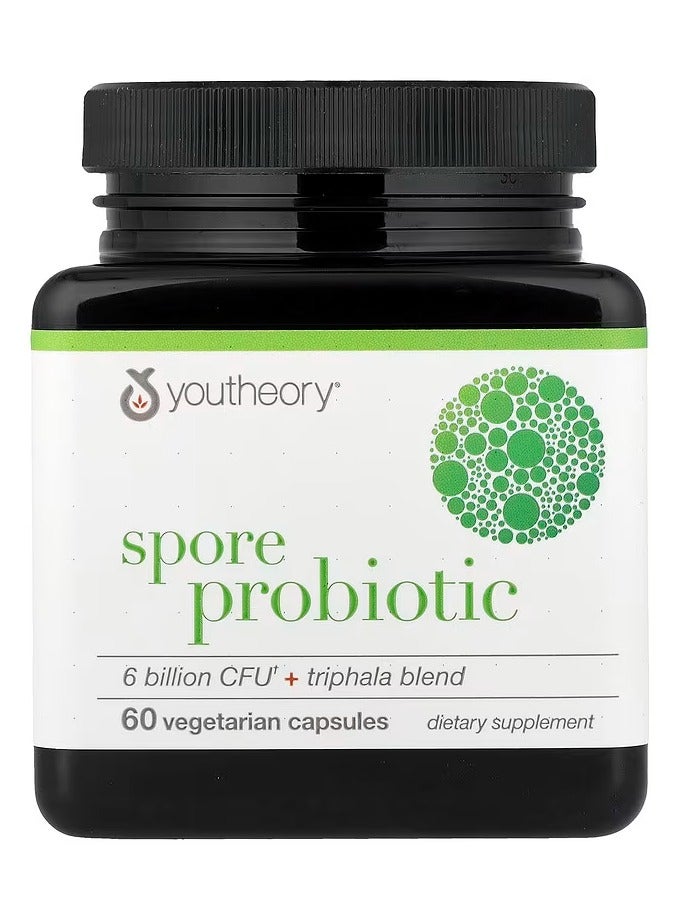 youtheory Spore Probiotic + Triphala Blend, 60 Vegetarian Capsules