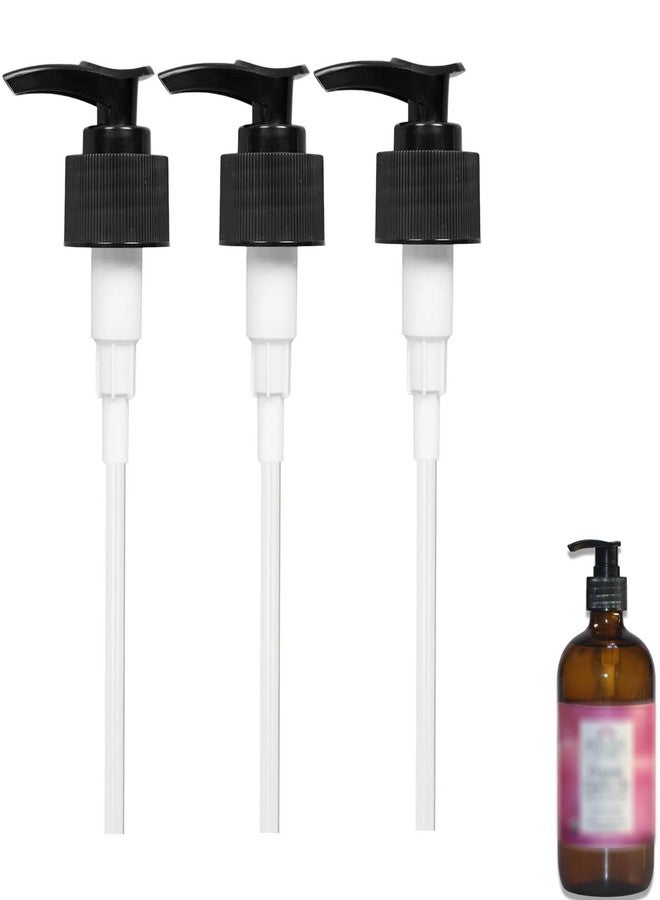 gocola Pump Dispenser Compatible with Heritage Store Castor Oil & Queen of The Thrones and Rejuve Naturals Castor Oil, 16 oz Bottle Compatible, Black, 3 Pack - Image 1