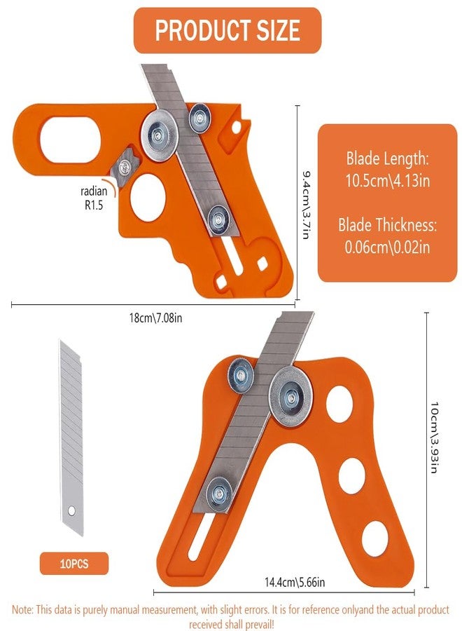 Serplex Edge Banding Trimmers with 10Pcs Blades, Hand Edge Cutter Tool for Woodworking Projects, Reliable Wood Edge Banding Trimming Tool for Smooth Precise Cuts and Professional Finish - Image 2