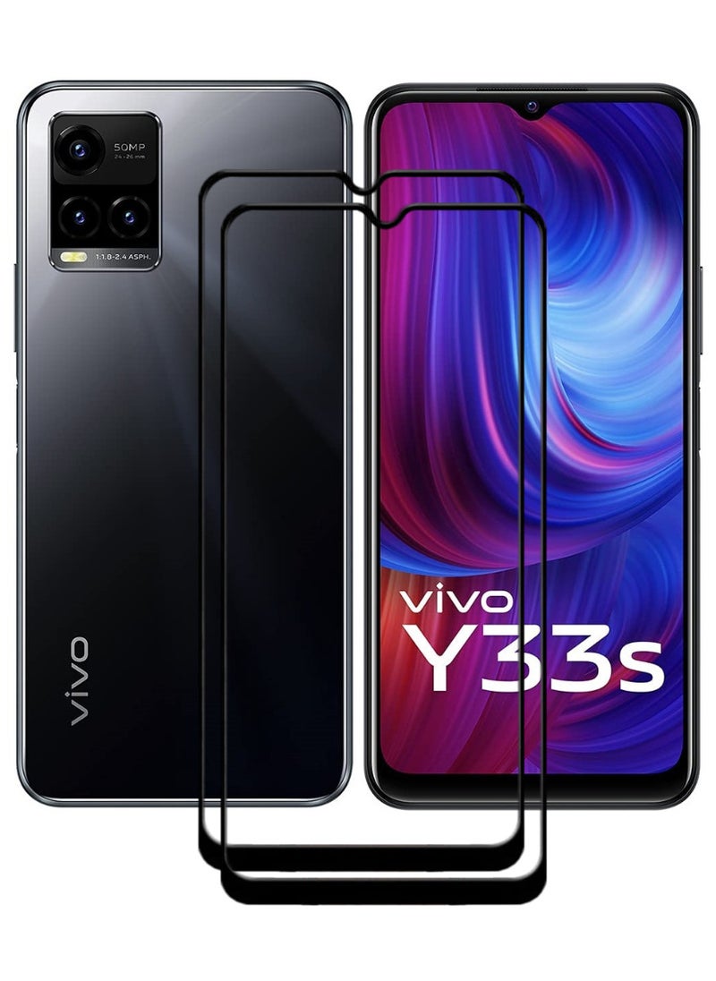 ACLIX 2 Pieces Antistatic ESD Dustproof Premium Quality High Definition Tempered Glass Screen Protector Designed For vivo Y33s - Image 1