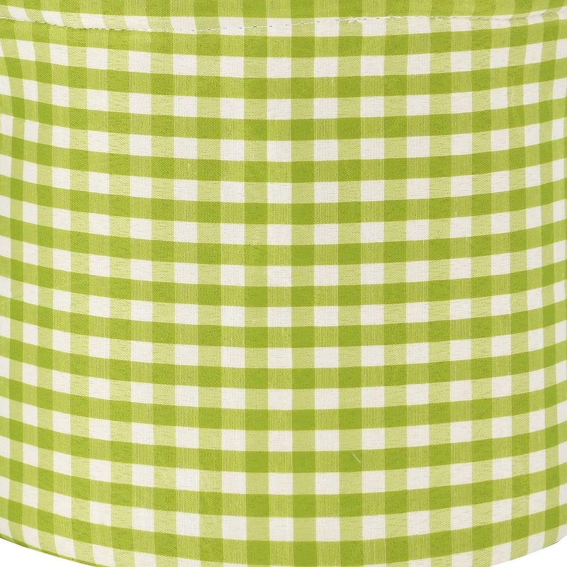 ONGLYP Easter Bunny Basket Plaid Gingham Easter Buckets with Border PleatCute Easter Basket Tote Easter Eggs Hunt BagEaster DecorationsCandy Gifts Storage GreenEars - Image 5