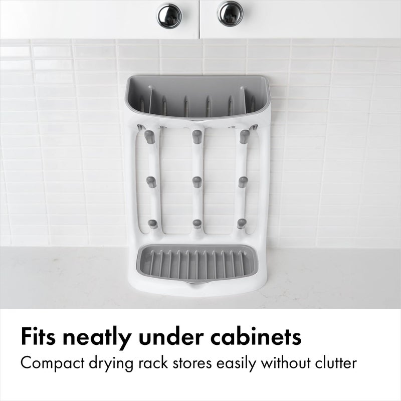 OXO Tot Space-Saving Baby Bottle Drying Rack, Compact Dish Drying Rack with Removable Trays, Countertop Bottle Organizer for Baby Bottles, Nipples, Pacifiers and Lids, BPA Free, Dishwasher Safe - Image 2