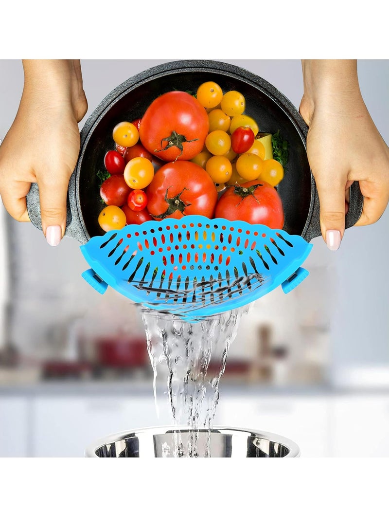 إسكدنيا مصفق مقبض على الطبق: مصفق مطبوع بالسيليكون لتنقية الطعام، مصفق الباستا يناسب جميع الطبقات والوعاءات - Image 1