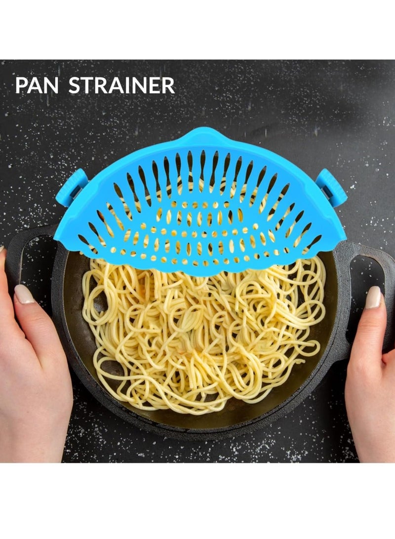 إسكدنيا مصفق مقبض على الطبق: مصفق مطبوع بالسيليكون لتنقية الطعام، مصفق الباستا يناسب جميع الطبقات والوعاءات - Image 3