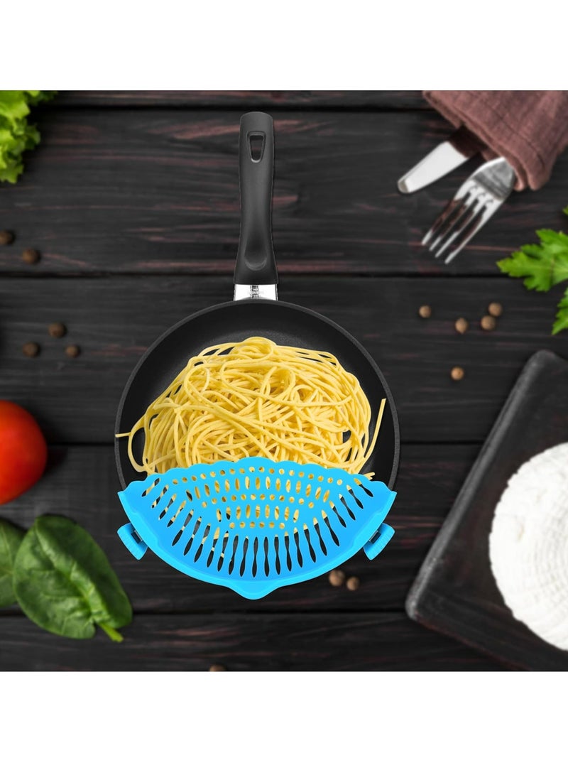 إسكدنيا مصفق مقبض على الطبق: مصفق مطبوع بالسيليكون لتنقية الطعام، مصفق الباستا يناسب جميع الطبقات والوعاءات - Image 4